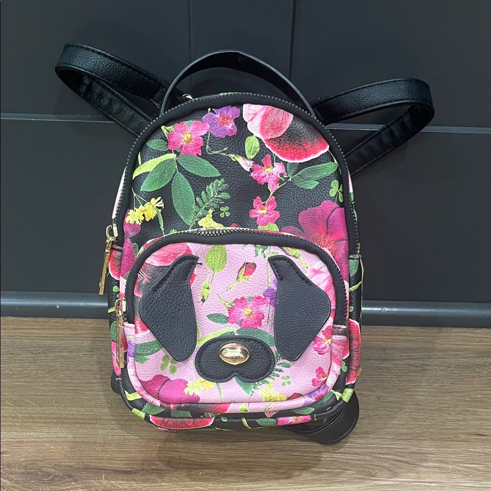 Betsy Johnson Floral Dog Mini Backpack
